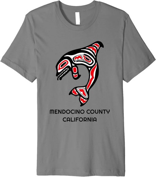 Mendocino County CA Native American Orca Whale Art Premium T-Shirt