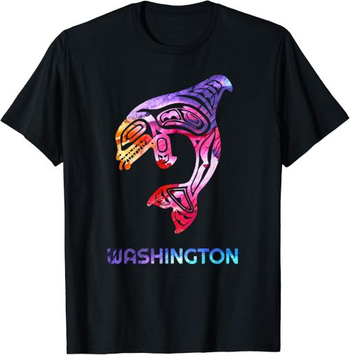 Washington PNW Native American Indian Orca Killer Whale Gift T-Shirt